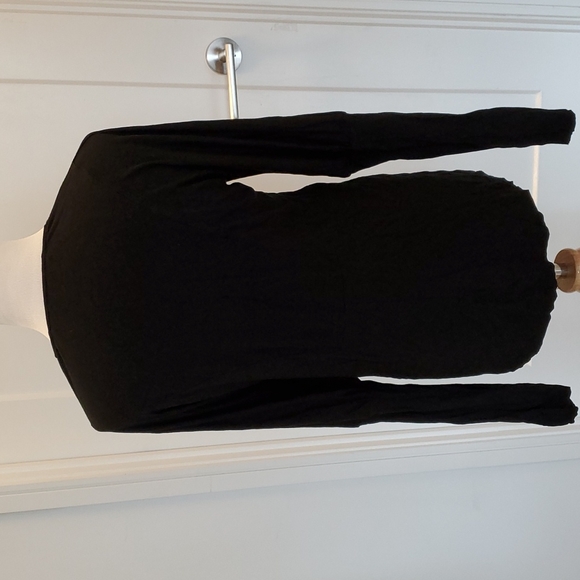 Twelfth Street by Cynthia Vincent Black Shirred Shimmer Top - Picture 3 of 12